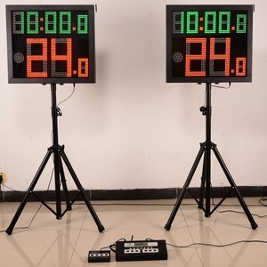 Temporizador de 24 Segundos para Cancha de Baloncesto, Reloj Digital Grande, Poste de Altura Ajustable, Equipo Deportivo para Exteriores - Product Image 1