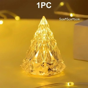 <b>LED</b> Christmas Crystal <b>Night</b> <b>Light</b> Christmas Tree Lantern Iceberg Warm WhiteTable Lamp Button Battery Home Party Xmas Decoration - Product Image 6
