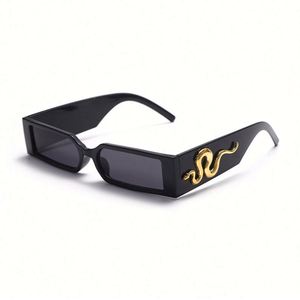 Gafas de Sol Cuadradas Pequeñas Vintage al por Mayor con Logotipo Personalizado, Gafas de Sol Rectangulares Pequeñas Estilo Steampunk para Hombre y Mujer - Product Image 4
