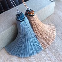Gorros bordados a máquina de estilo chino con flecos de poliéster Borlas de rayón Llaveros Bolsa Borlas colgantes Perchas de coche Borlas