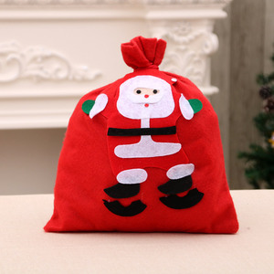Sac à dos Père <span class=keywords><strong>Noël</strong></span> en non-tissé, sac cadeau fait main avec décalcomanie, sac cadeau <span class=keywords><strong>de</strong></span> <span class=keywords><strong>Noël</strong></span> pas cher avec cordon <span class=keywords><strong>de</strong></span> serrage - Product Image 3