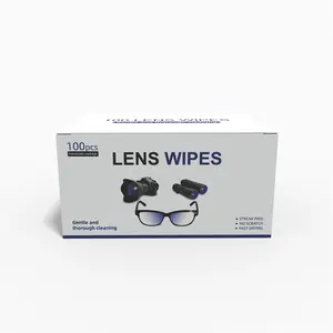 China factory oem customized Individually Packaged screen care cleansing wipe Eyeglasses tissues Lens Wipe