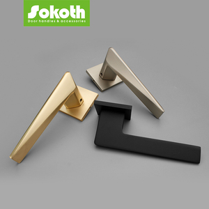 Matt màu đen nhôm đòn bẩy loại Xử lý Phong cách đơn giản cửa xử lý nội thất cửa xử lý núm - Product Image 4