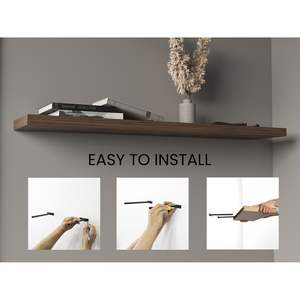 Ecco 47 In Wide Floating Shelves, ensemble de 2 étagères murales décoratives pour le rangement des livres, pour chambre à coucher, salle de bain, salon - Product Image 6