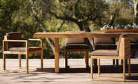 CAPE TOWN Meubles de jardin d'extérieur en teck de qualité supérieure résistants aux intempéries Table et chaises de salle à manger avec couleur personnalisée