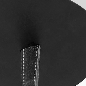 Suspension en verre <span class=keywords><strong>Blackhole</strong></span>, abat-jour en verre gris fumé avec sangle en cuir, hauteur réglable, LED pour café, bar, chambre à coucher - Product Image 5