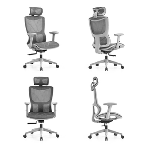 Trung Quốc Ergonomic nhiệm vụ nặng nề Ghế văn phòng đầy đủ lưới Quản lý máy tính ghế màu xám cho văn phòng với thắt lưng hỗ trợ silla oficina - Product Image 3