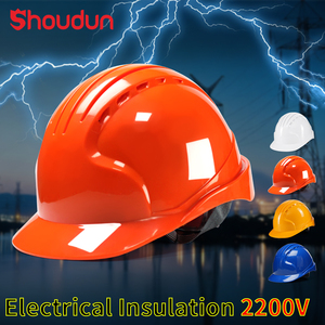 Topverkochte ABS Elektriciën Bouwhelm 2200V Anti-verbrijzelingshelm Industriële Bouwveiligheidshelm voor Werknemers - Product Image 1