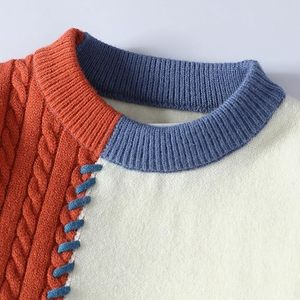 Maglioni Invernali da <span class=keywords><strong>Uomo</strong></span> all'Ingrosso, Pullover Caldi a Maniche Lunghe, Casual con Patchwork Colorato e Logo Frontale, Produttori - Product Image 6