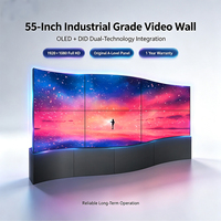 Écran OLED d'intérieur sur pied, mur vidéo flexible incurvé, système de signalisation numérique publicitaire ultra HD pour l'exposition et la vente au détail