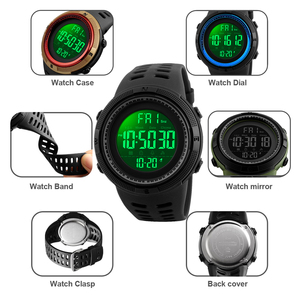Montres SKMEI 1251 Chrome pour hommes, montres électroniques, Relojes Digitales, moins chères, tendance, résistantes à l'eau 50m - Product Image 6