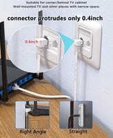 Cable Ethernet Cat6 de ángulo recto plano 90 grados 10Gbps Cables de red e Internet de alta velocidad Conector RJ45 para enrutadores