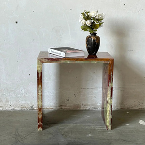 Table d'appoint en jade naturel de style Wabi-Sabi vintage, modèle design, salon, table d'appoint de canapé, table console de <span class=keywords><strong>couloir</strong></span> - Product Image 3