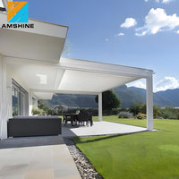 Lüks Modern Alüminyum Kamelya Pergola Özelleştirilebilir Boyutlar Beyaz Ağır Hizmet Tipi Metal Pergola Ayarlanabilir Çatılı