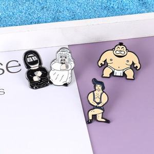 En gros, épingles en métal à l'effigie de personnages de dessins animés, badges amusants, broches décoratives, épingles émaillées <span class=keywords><strong>Sumo</strong></span> Fitness Man pour vêtements et sacs, en stock - Product Image 2