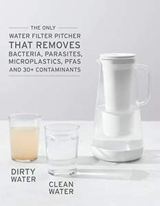 <span class=keywords><strong>Pichet</strong></span> à filtre à eau en verre blanc sans BPA de 7 tasses Base en silicone <span class=keywords><strong>Pichet</strong></span> à eau manuel au charbon actif réduit 99% de <span class=keywords><strong>plomb</strong></span> - Product Image 2