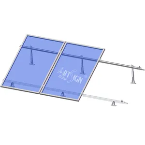 Sistema de montaje de panel solar de techo plano Estructura de montaje solar de inclinación ajustable