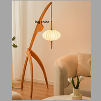 Lampadaire LED moderne nordique pour salon chambre chêne décoratif support d'angle Vertical E27 Simple créatif personnalisé