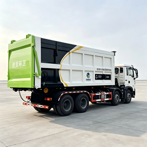 Factory Direct Sinotruk HOWO 8x4 Hook Lift Truck 25Ton Roll On Roll Off Garbage Truck Detachable Waste <b>Bin</b> Hook Loader Truck - Product Image 5
