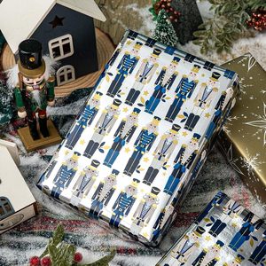 Christmas <b>Wrapping</b> <b>Paper</b> Reversible Silver Nutcracker 17 In X 32.8 Ft Gift Craft Use Recyclable - Product Image 2