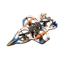 Drone Quadricoptère DIY en Bois à Assembler, Expérience Scientifique, Avion de Chasse Fait Main, Inclut Télécommande et Câble de Charge