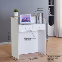 Comptoir d'accueil moderne de luxe en bois pour hôpital, centre commercial, bureau - Comptoir commercial écologique