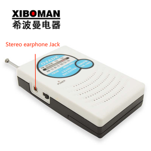 XIBOMAN Radio de poche mini portable la plus vendue, récepteur mondial AM FM argenté avec clip ceinture et haut-parleur intégré - Product Image 5