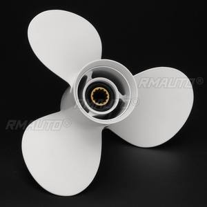 ใบพัดเรืออลูมิเนียม 11 3/8x12 นิ้ว สำหรับเครื่องยนต์ยามาฮ่า 40 48 50 55 60 แรงม้า  13 ร่อง  ขนาดเส้นผ่านศูนย์กลาง 90 มม. สีขาว 3 ใบพัด - Product Image 3