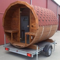 Triunity SUANA-SD Moderne, Poêle de Sauna Commercial Extérieur Électrique 9KW à Infrarouge Lointain pour 2 Personnes, Finition Anti-UV Rouge, pour Salle de Sport