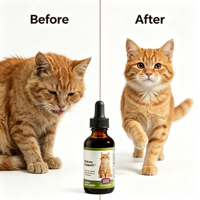 Complément Herbal Liquide pour le Soutien des Reins à Absorption Rapide Favorise une Fonction Rénale et Urinaire Saine chez les Chats
