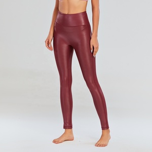 Leggings JIEJIN Personalizzati in <span class=keywords><strong>Ecopelle</strong></span> Elasticizzata a Vita Alta, Colori Vivaci, Lucidi per Fitness e Palestra da Donna - Product Image 4