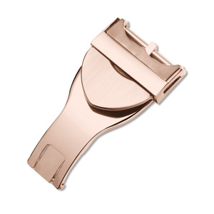 Fermoirs papillon de 18mm Boucles de montre Fermoirs pliants en acier inoxydable Boucles de déploiement pour <span class=keywords><strong>Tud</strong></span> Rose Gold - Product Image 2