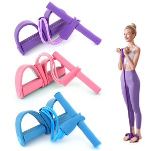 Peralatan Kebugaran Rumah Portabel Multi-Fungsi Tahan Lama Ramah Lingkungan Anti-Selip Pedal PP+EVA Chest Expander Exercise Bands Lengkap - Product Image 1
