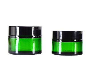 Wholesale 5G-50G Glass Empty Jars Mini Pots Matte Black Cosmetic bottle / Face Cream Lip Balm Containers Wood Refillable Bottles
