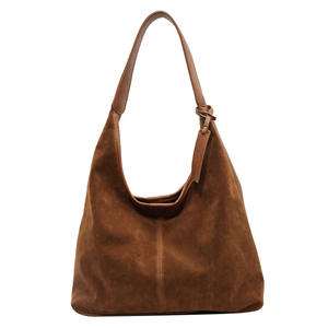 Sac bandoulière unisexe en cuir véritable avec fermeture éclair, grande capacité, design tendance - Product Image 2