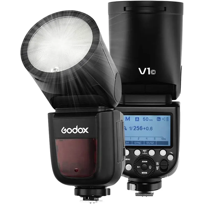 Godox Ttl Li-Ion Ronde Hoofd Camera Flash V1C/N/S/F/O/P Camera Flash speedlite Licht Compatibel Met Canon Eos Serie