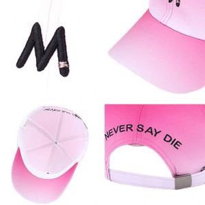 2026 Gradient Green Stylish 6-Panel 100% Polyester Waterproof Baseball Cap 3D Embroidery Unisex Gold Copper Buckle - Product Image 5