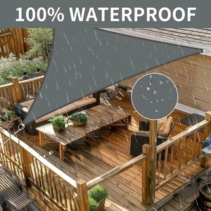 <span class=keywords><strong>Voile</strong></span> d'ombrage tissée en HDPE triangulaire, grande auvent de protection solaire pour cour, parasol extérieur, auvent de camping - Product Image 2