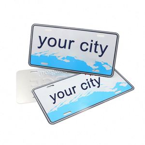 Plaque d'immatriculation en aluminium personnalisée avec votre logo, numéro de série modifiable, fabrication directe à New York - Product Image 1