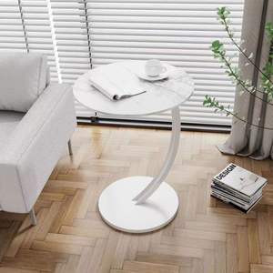 Modern Luxury Living Room Compact Portable Bedroom Bed <b>Side</b> <b>Round</b> Coffee <b>Side</b> <b>Table</b> for Small Apartment Home Use - Product Image 2