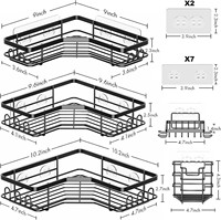 Étagère d'angle en métal sans perçage pour salle de bain cuisine étagère de rangement épaissie avec support mural adhésif Triangle Pot stockage utilisation des toilettes