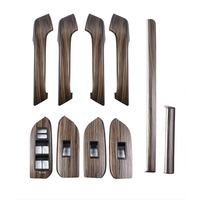 Accessoires de voiture YBJ revêtement d'habillage de tableau de bord intérieur motif en bois foncé FJ150 pour 2018-2021 Prado LC150 couvercle de panneau intérieur