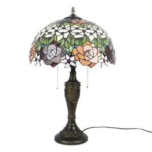 Lightslighting 16 inch kính màu bàn đèn Jewel lightslighting gỗ gụ Đồng bảng đèn - Product Image 5