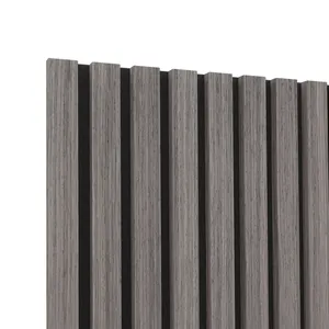 แผ่นอะคูพาเนลขนาด 240 ซม. 3 ด้าน ลายไม้โอ๊คสีเทา แผ่น<span class=keywords><strong>ไม้</strong></span><span class=keywords><strong>ระแนง</strong></span>อะคูสติก แผ่นผนัง<span class=keywords><strong>ไม้</strong></span>กันเสียงทันสมัยสำหรับโครงการตกแต่งภายใน - Product Image 5