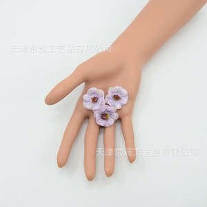 Flores artificiales de jazmín Dongchen Crafts de 3 cm, mini flores de seda multicolor para manualidades, tocados, coronas y decoración del hogar. - Product Image 2