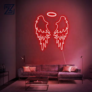 Precio al por mayor, luz de neón personalizada, obtén tu Halo, alas de Ángel sucias, <span class=keywords><strong>letras</strong></span> de letrero de neón LED acrílico para dormitorio - Product Image 4