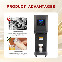 Machine à sceller les canettes et bouteilles PET automatique populaire, machine à sceller les canettes de jus avec bouteille en plastique