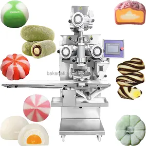 BNT-208A commercial automatic double filling mochi ice cream maker mochi making encrusting machine production line