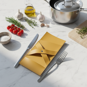 Porte-<span class=keywords><strong>couverts</strong></span> vintage, organiseur d'ustensiles portable, étui en cuir PU pour <span class=keywords><strong>couverts</strong></span>, pour une table de restaurant élégante - Product Image 1