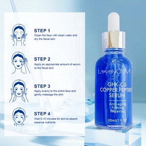 30ml GHK-Cu Ampulle Blaues Kupferpeptid Gesichtsserum Anti-Aging Feuchtigkeitspflege Reparatur für Hautpflege <span class=keywords><strong>Serum</strong></span> Gesichtspflege - Product Image 3